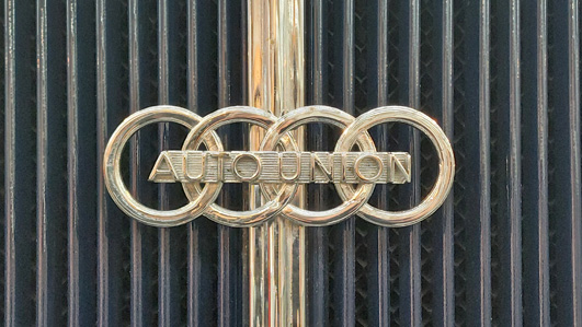 Auto-Union Markenlogo mit den vier Ringen, Foto: 2025