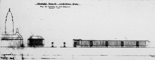 Skizze „Durchbruch Rathaus – Adolf-Hitler-Platz“ vom 03.05.1939 - nrdliche Straenseite