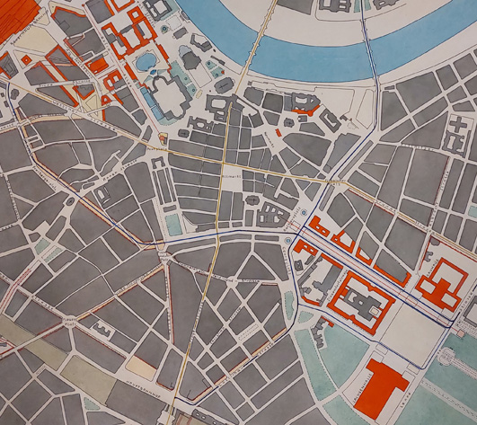 Plan „Dresden Erschlieung“ von Heinrich Koch, Lageplan 1940