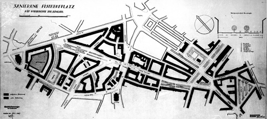 Sanierungsplan Fischhofplatz Dresden vom April 1937