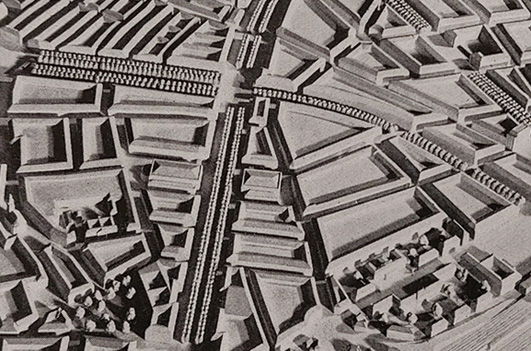 Modell zur geplanten Neugestaltung der Innenstadt Dresden 1939