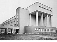 Sachsenbad Rückseite mit Wasserbehälter, Foto: um 1930