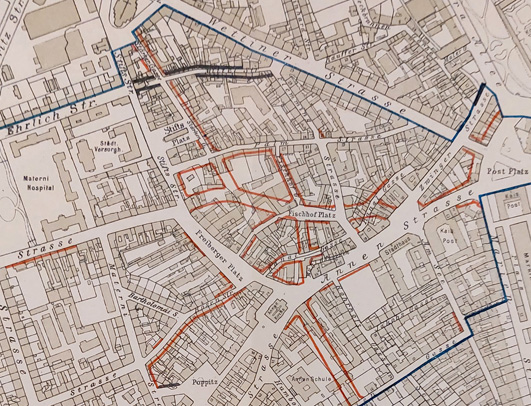Gesamtbebauungsplan Wilsdruffer Vorstadt - 1900 mit Durchbrchen