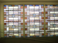 Glasmosaikfenster im Treppenhaus von 1930