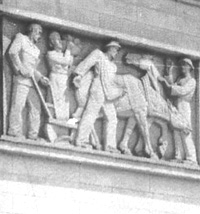 westliches Relief "Säen und Ernten"  1938  von Herbert Volwahsen