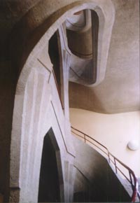 Expressionistisches Treppenhaus vom Stadthaus von  Ludwig Wirth 1922-23 in Dresden Mitte