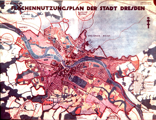 Flchennutzungsplan Dresden 1925 vom Stadtplanungsamt 