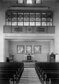 Inneres der Apostelkirche 1961 